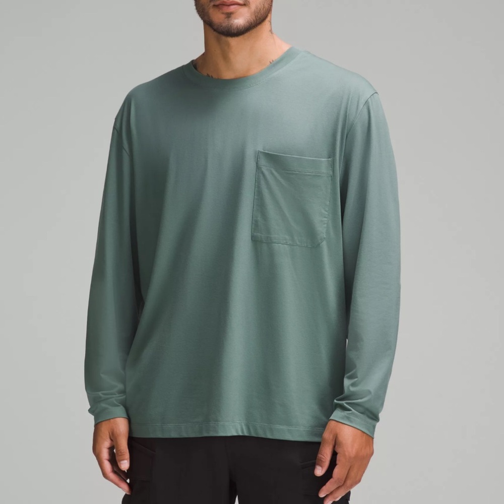 Lululemon Fundamental Oversized Long-Sleeve Shirt Pocket Medium Forest Size M